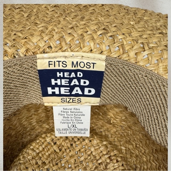 Summer Club Straw Hat Size L/XL Australian Sun Protection Head Head Head EUC - Picture 8 of 8